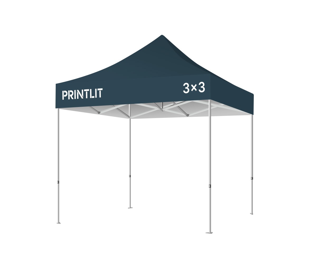 Event tent 3x3 with printed roof