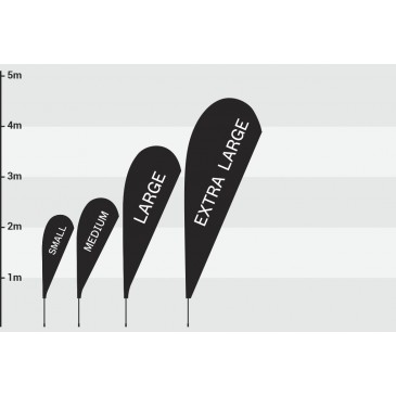 Beachflag Drop med mast